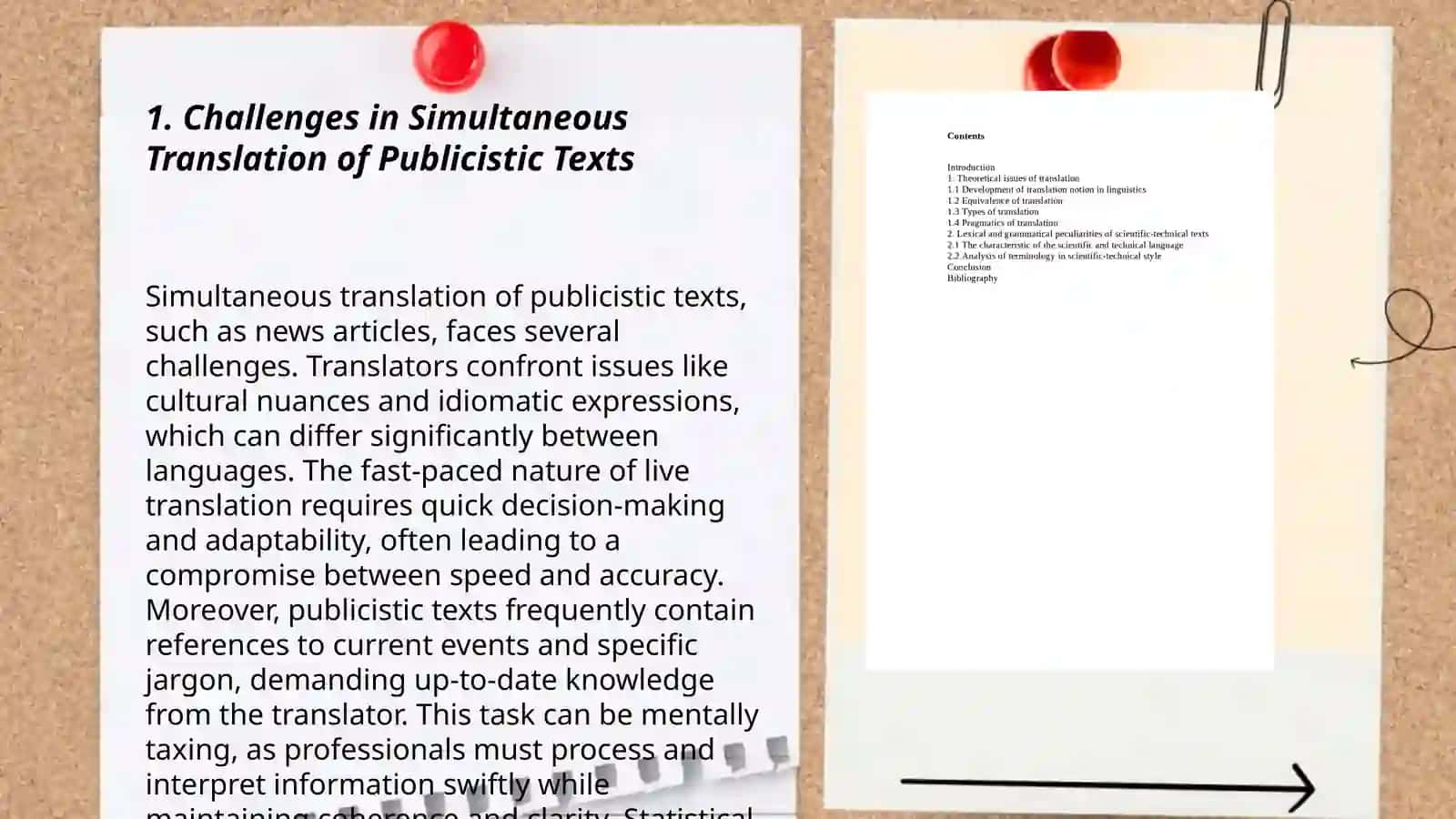 Simultaneous translation of publicistic texts 3