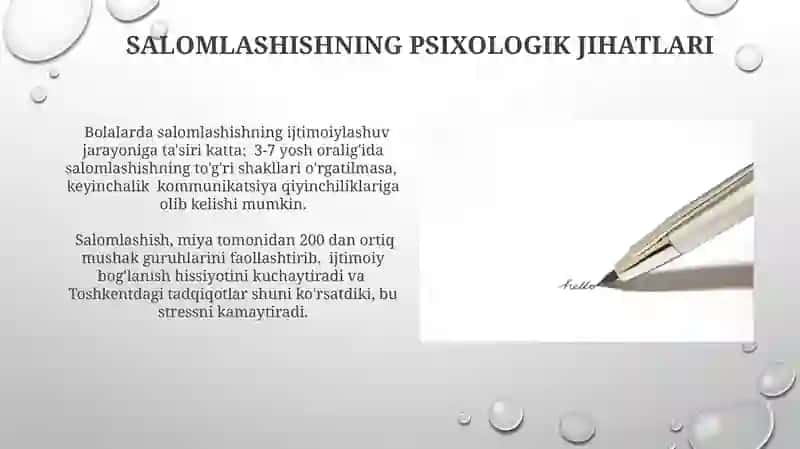 Salomlashish Madaniyati 3