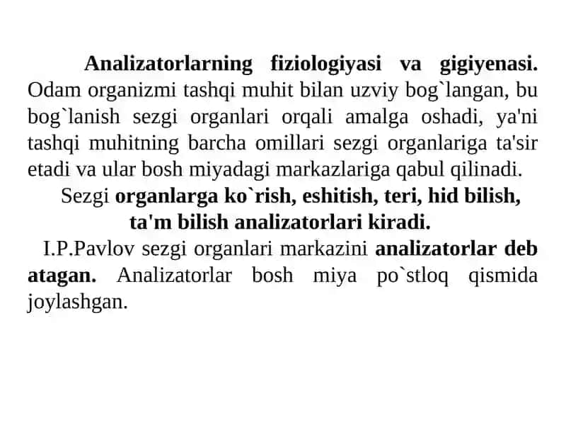 Analizatorlarning yosh xususiyatlari va gigiyenasi 3