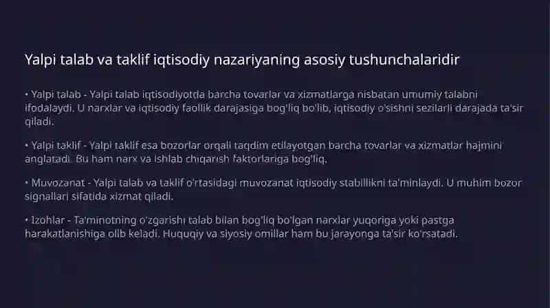 Yalpi talab va yalpi taklif modeli 3