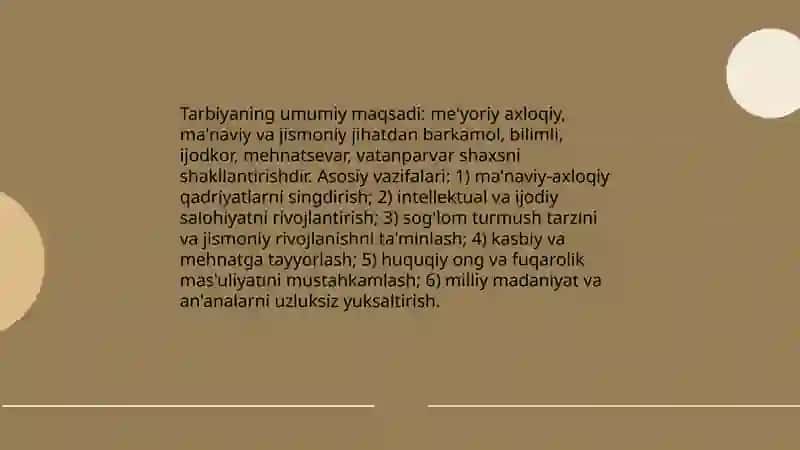 Tarbiyaning maqsad va vazifalari 3