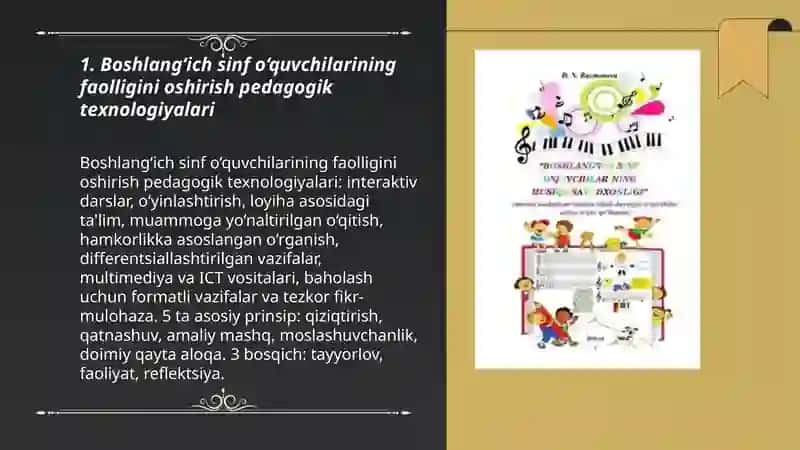 Boshlang‘ich sinf o‘quvchilarining faolligi metodikasi 3