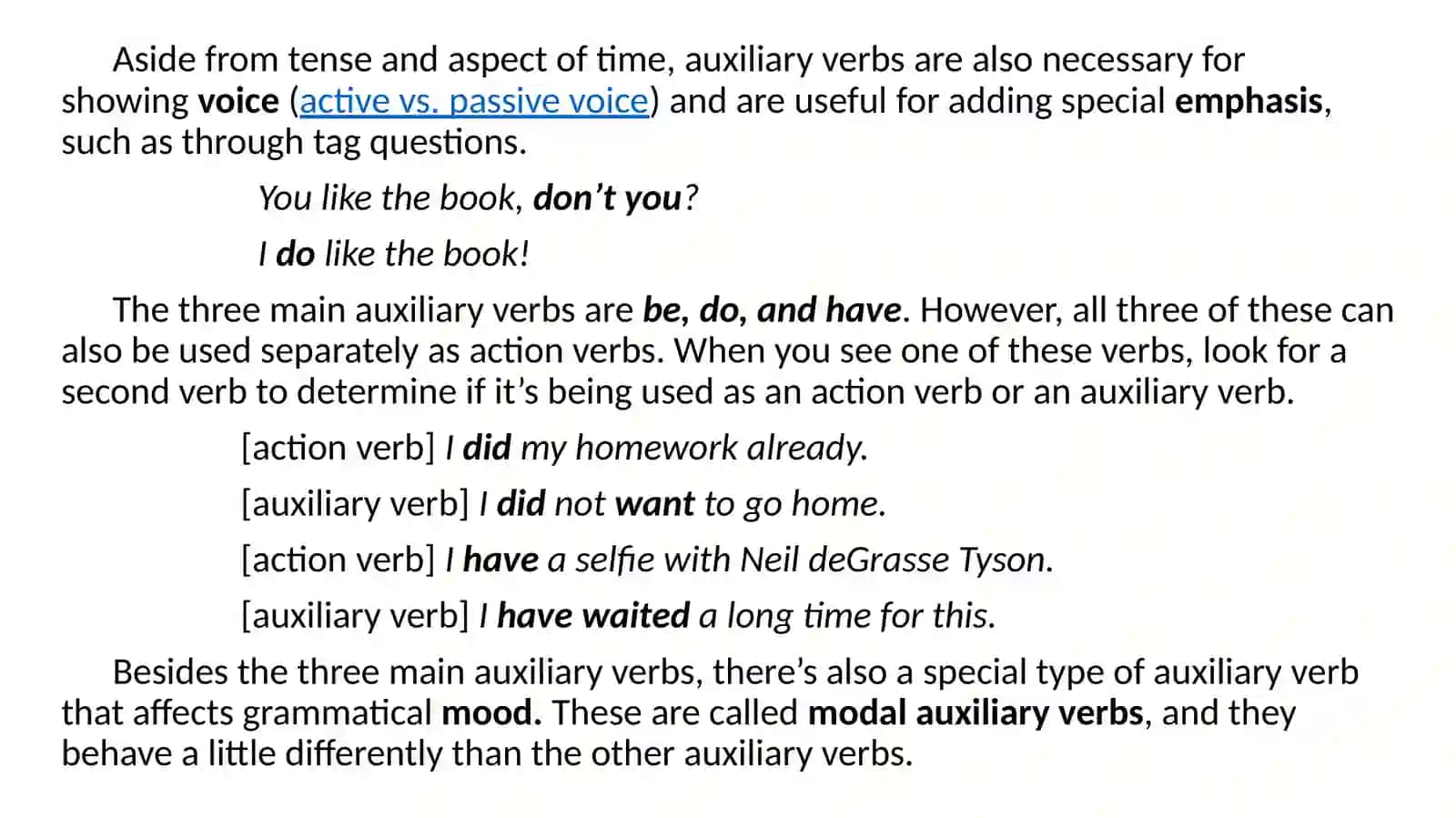 Auxiliary verbs.Punctuation in Modern English 3