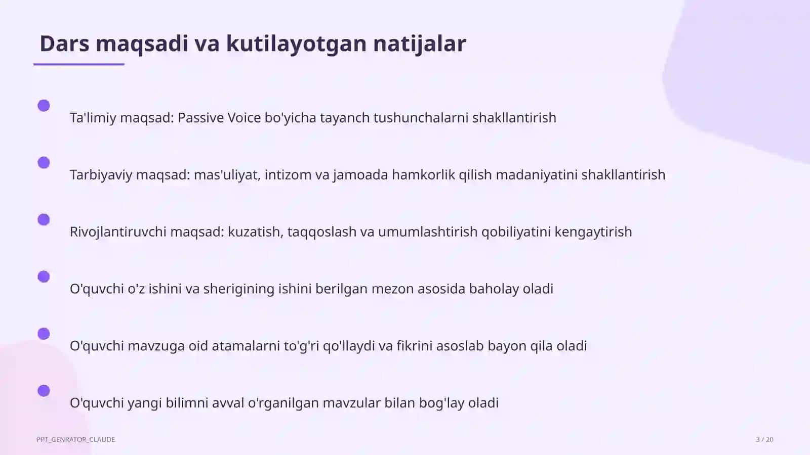 Passive Voice (9-sinf) 3