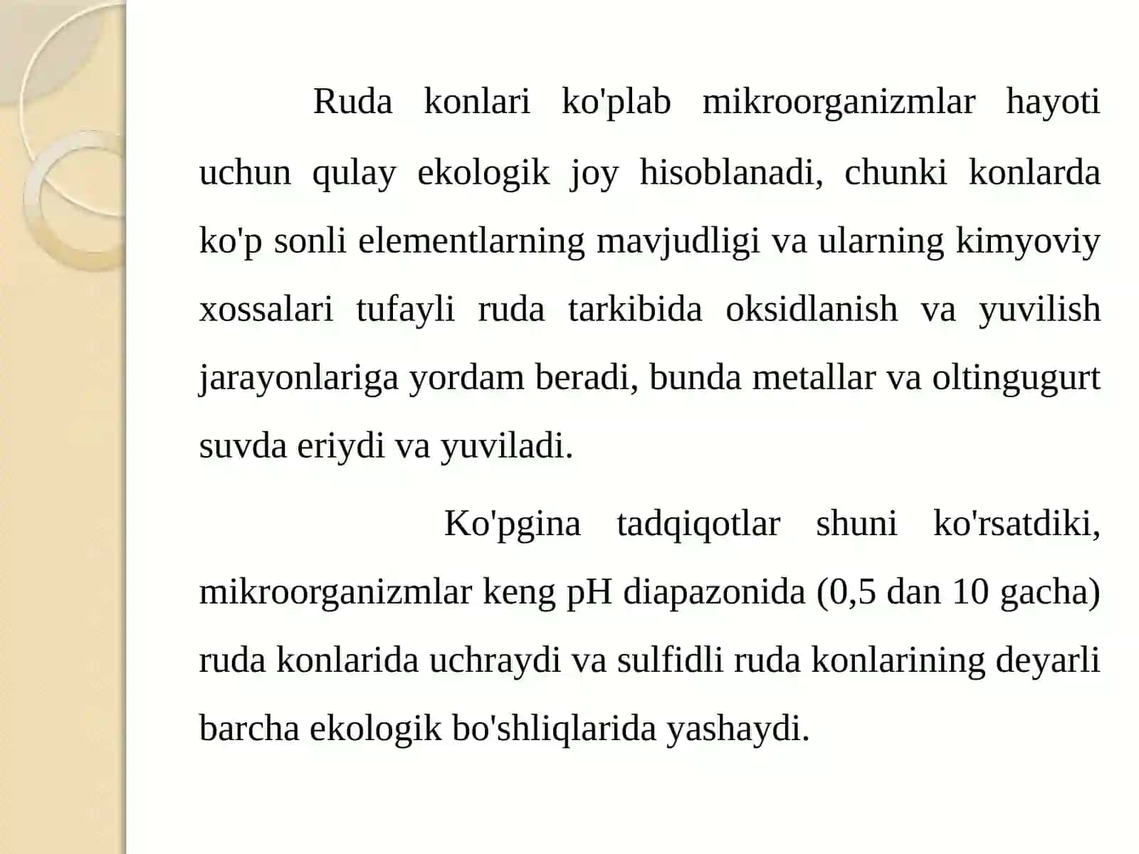 Sulfidli rudalar tarkibining boyitish jarayoniga ta’siri 3