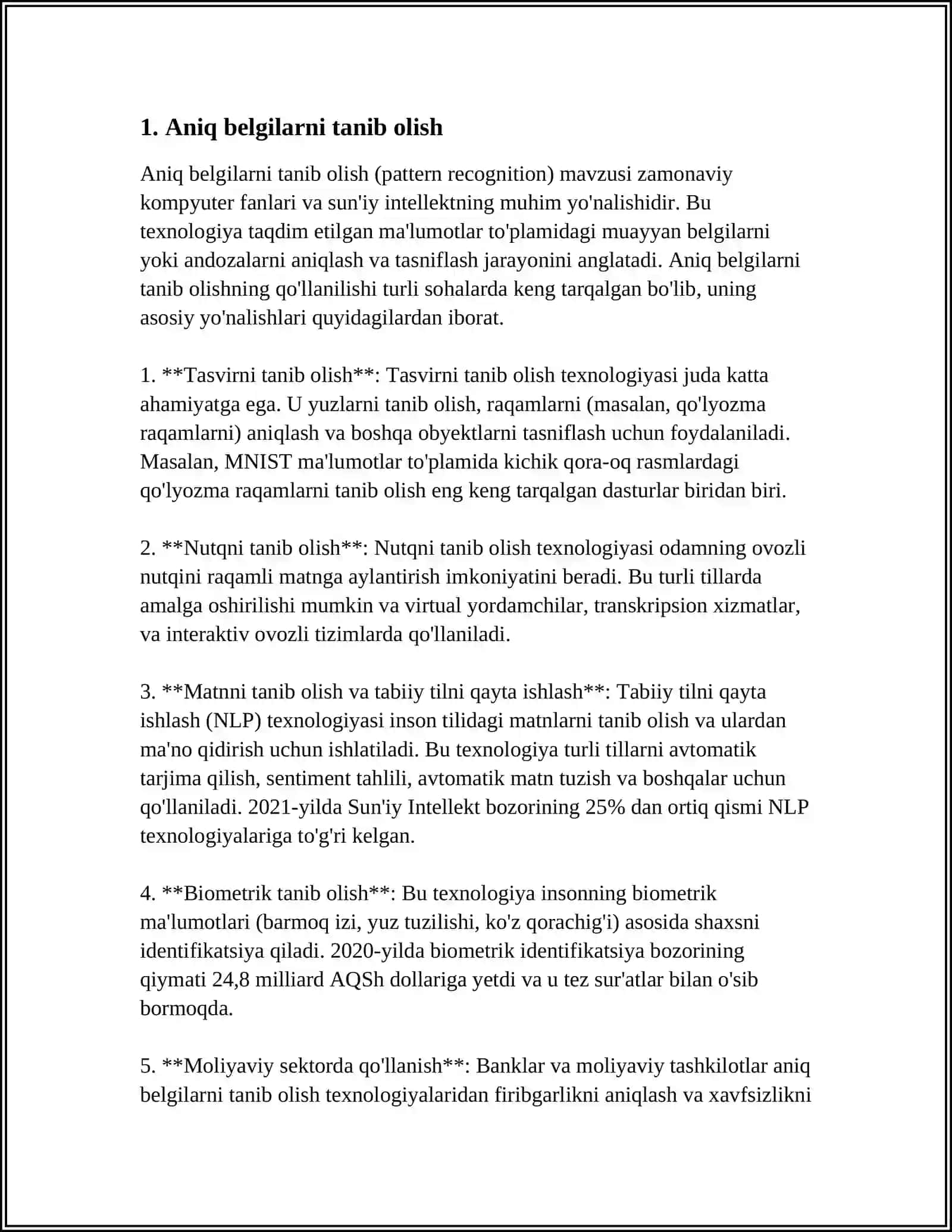 Aniq belgilarni tanib olish 3