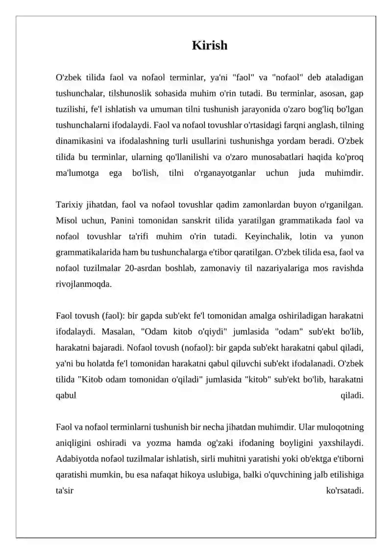 Faol va nofaol terminlari 3