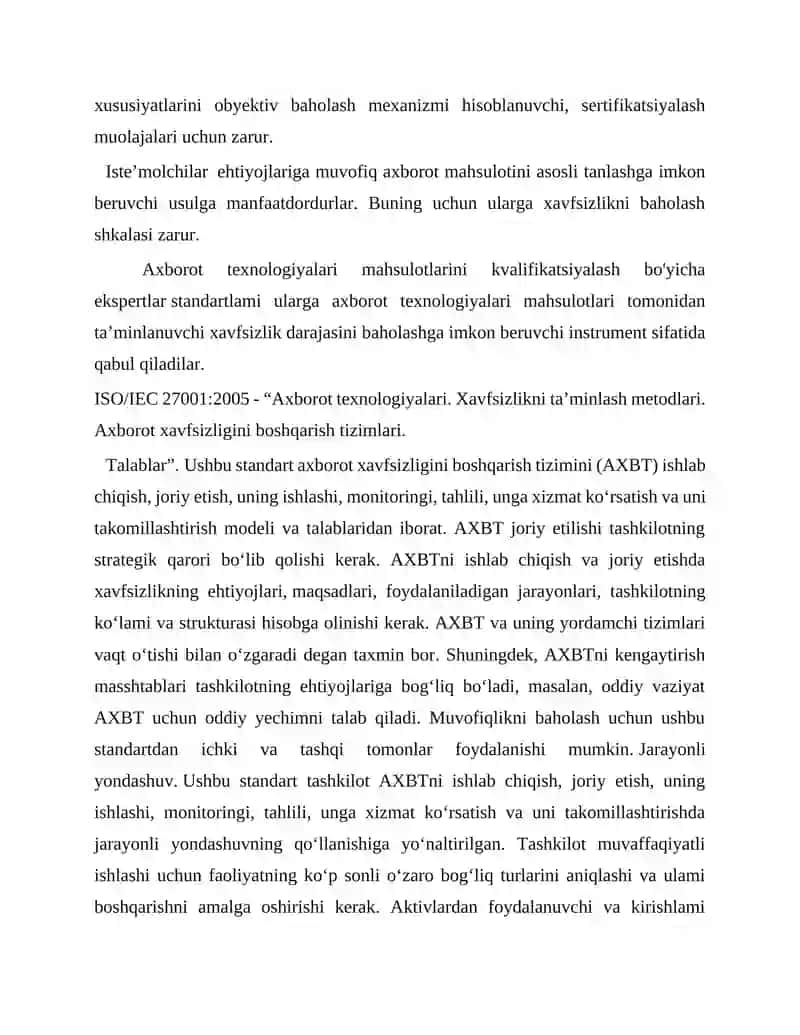 Axborot xavfsizligi sohasiga oid xalqaro standartlar 3