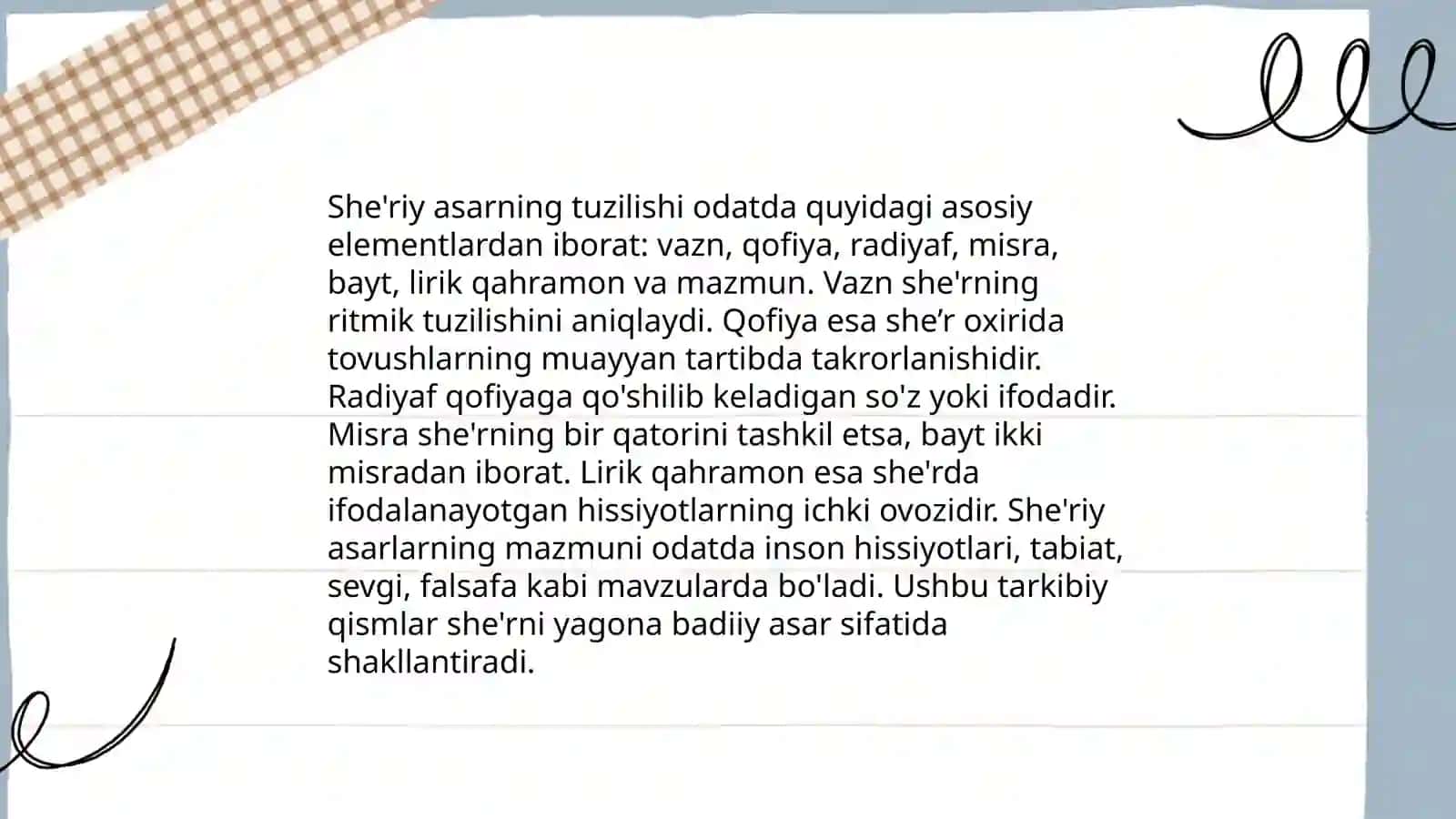 She'riy asarning o'ziga xosligi 3