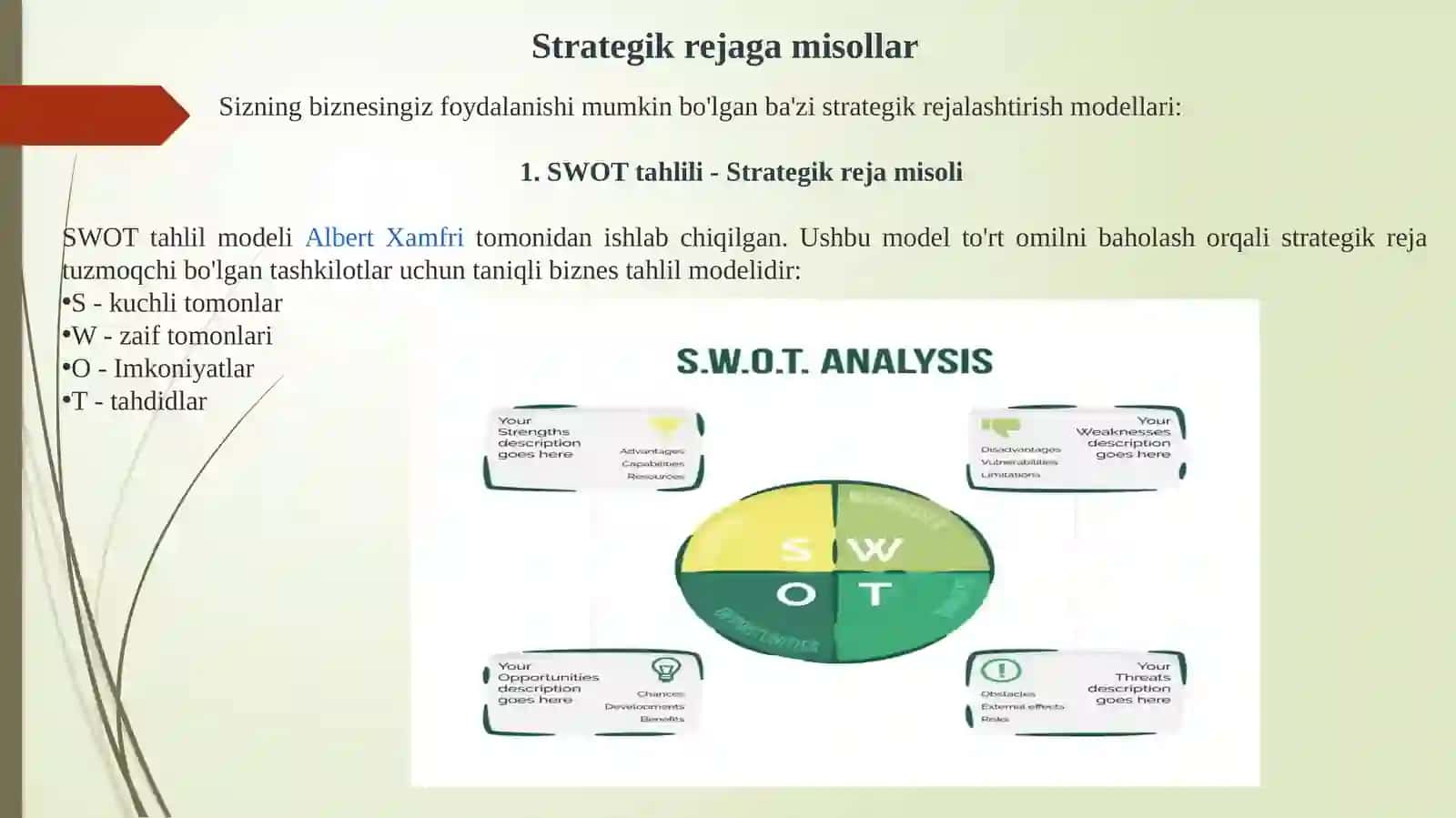 Strategik rejalashtirish modellari 3