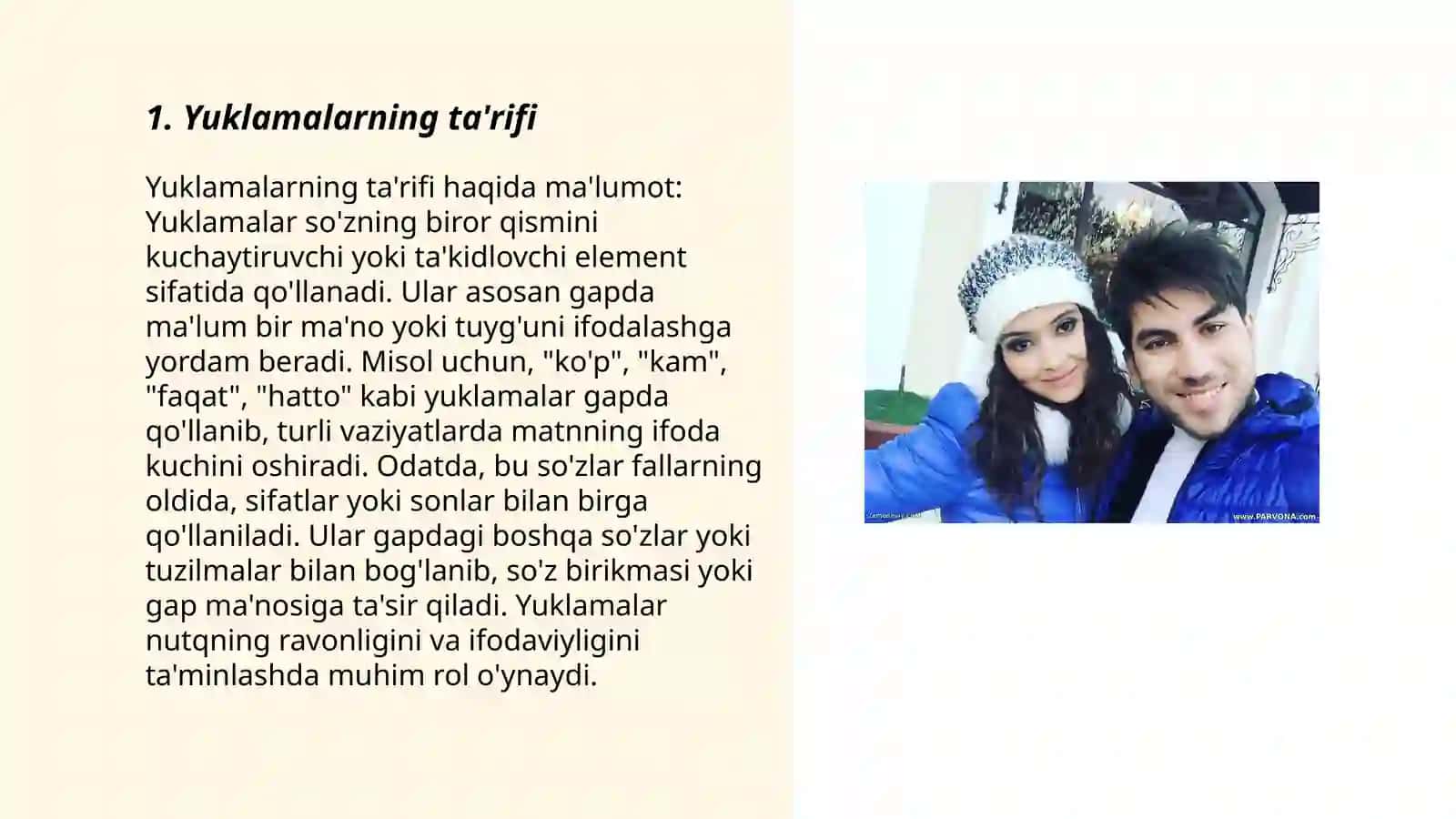 Yuklamalar haqida umumiy ma'lumot 3