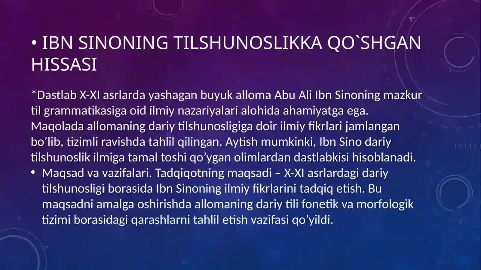 oʻzbek tilini sohada qoʻllanishifanidan taqdimotnomasi 3