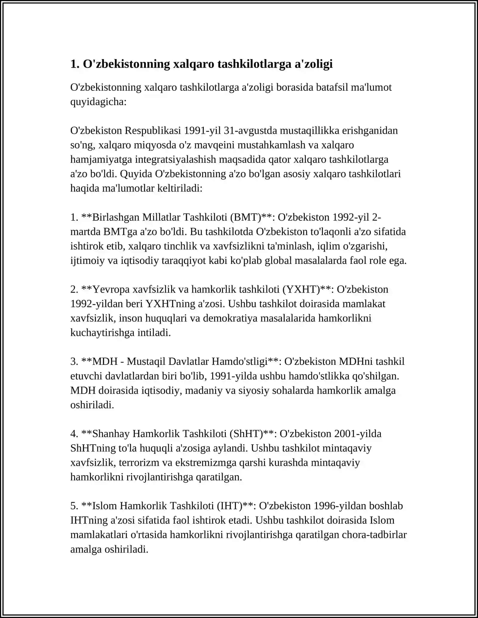 O'ZBEK VA JAHON HAMJAMIYATLIGI 3
