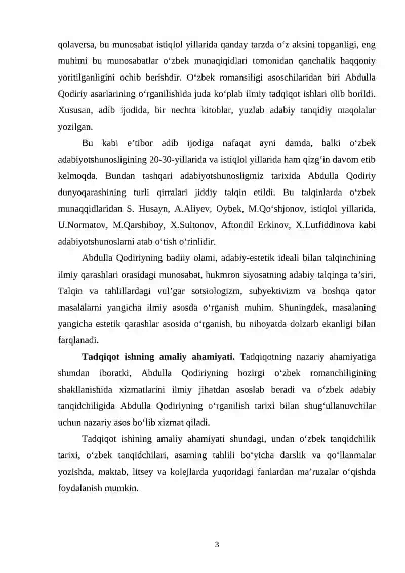 ABDULLA QODIRIY IJODONING O’RGANILISHI 3