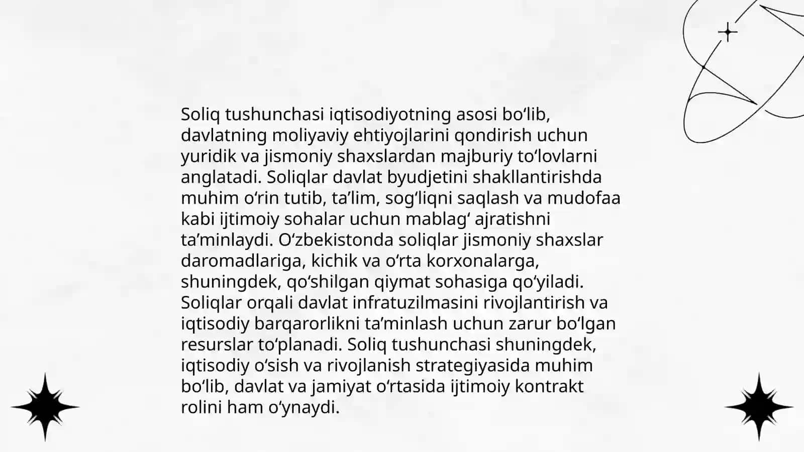 Soliq tamoillari va elementlari 3