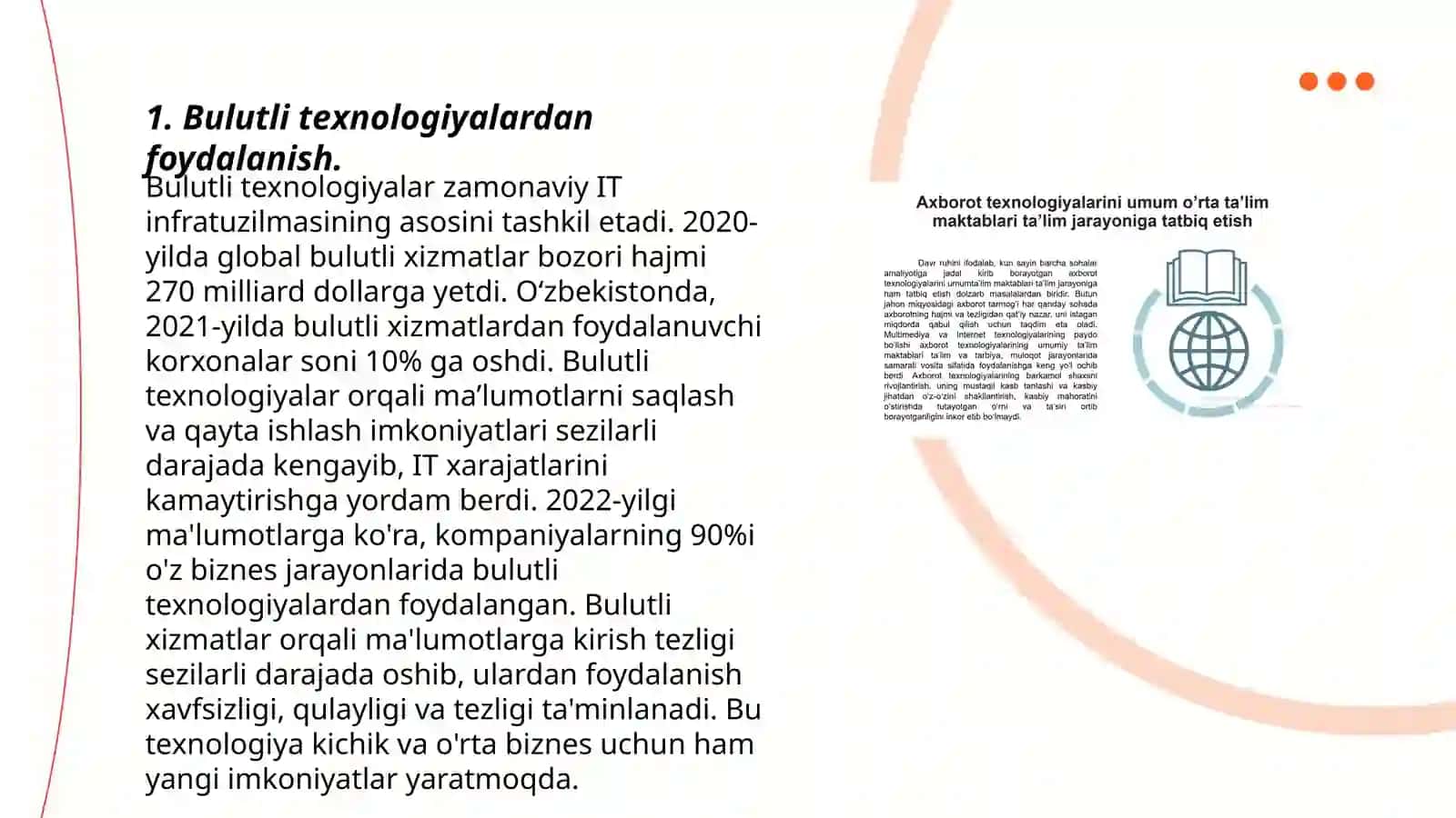 Bulutli texnologiyalardan foydalanish 3