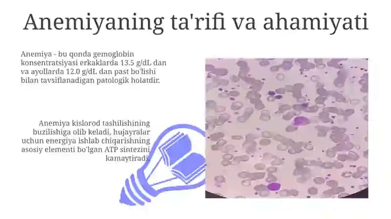 Anemiya turlari va sabablari 3