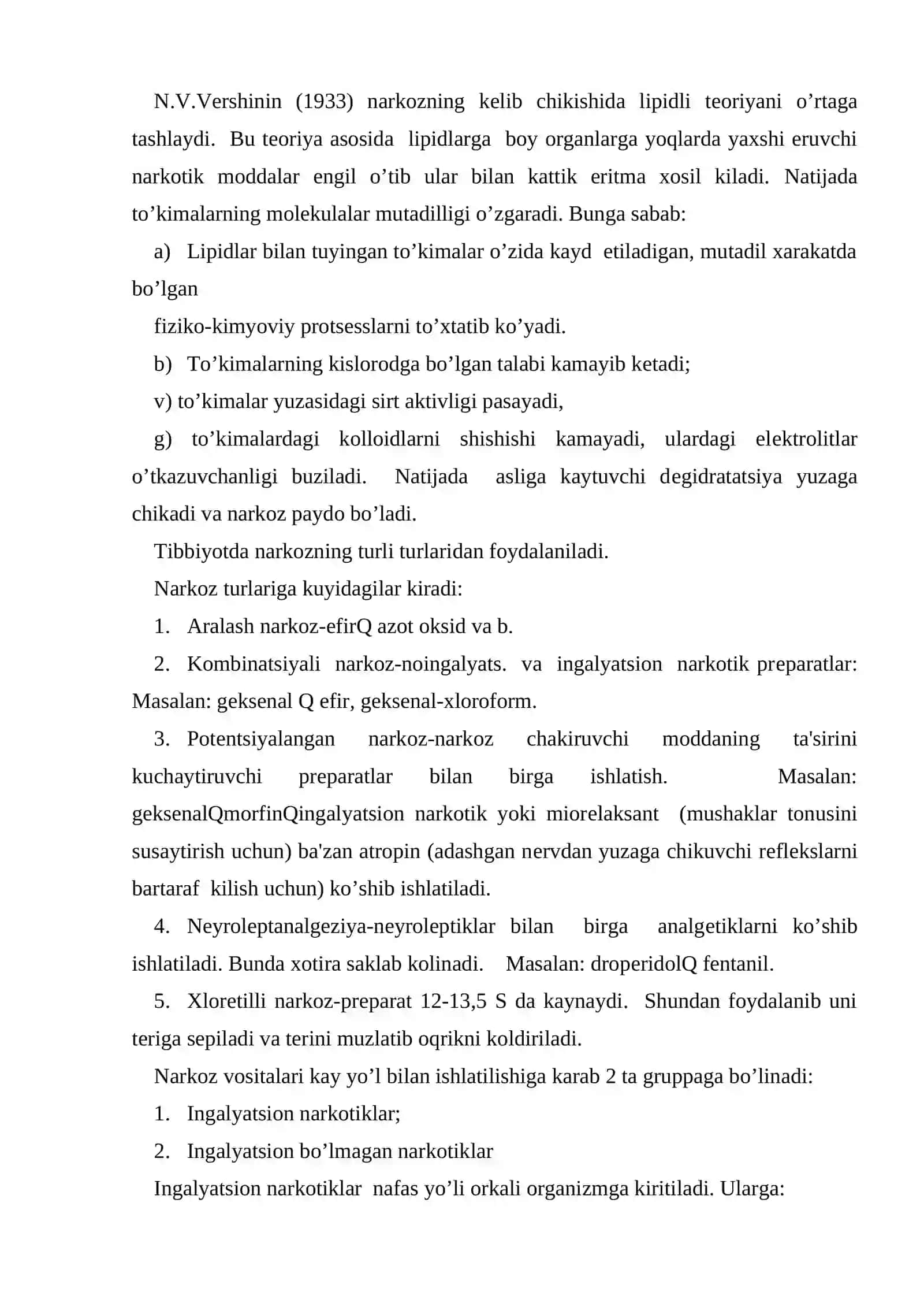 Narkoz vositalarining farmakologiyasi 3