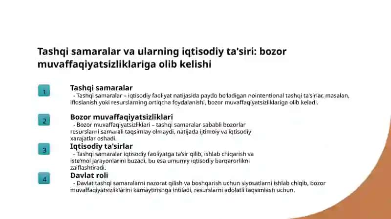 Tashqi samaralar va ularning iqtisodiy va ijtimoiy ta'siri 3