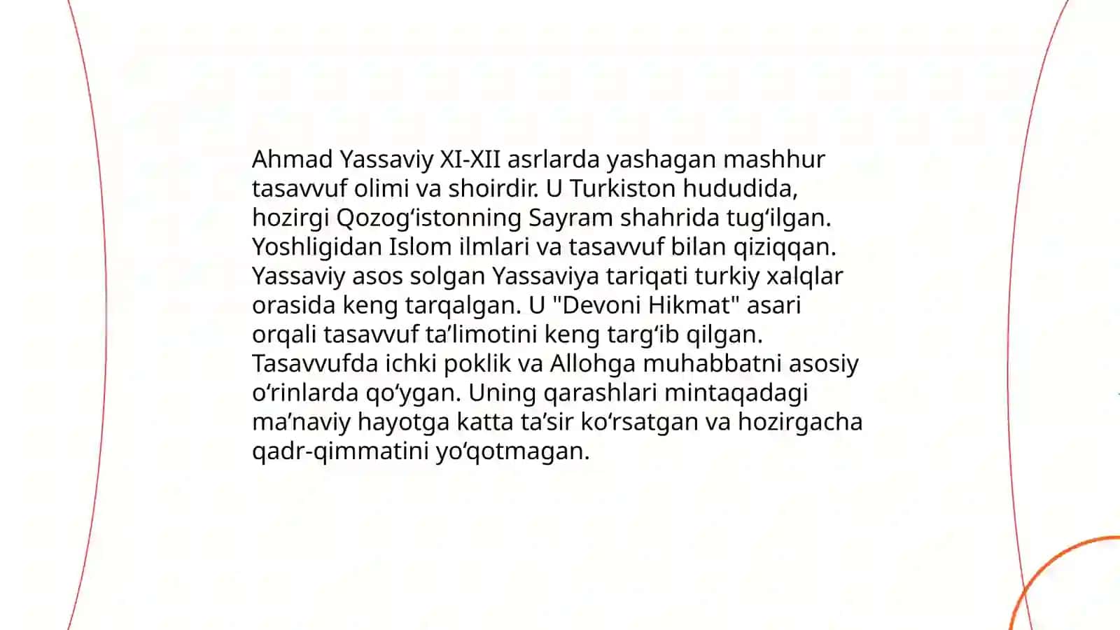 Ahmad Yassaviyning pedagogik gʻoyalari 3
