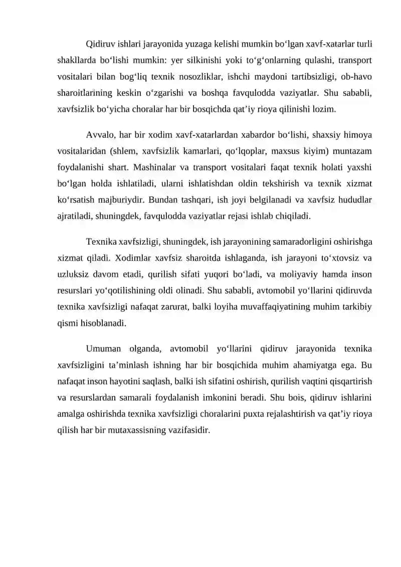 Avtomobil yo‘llarini qidiruvda texnika xavfsizligi 3