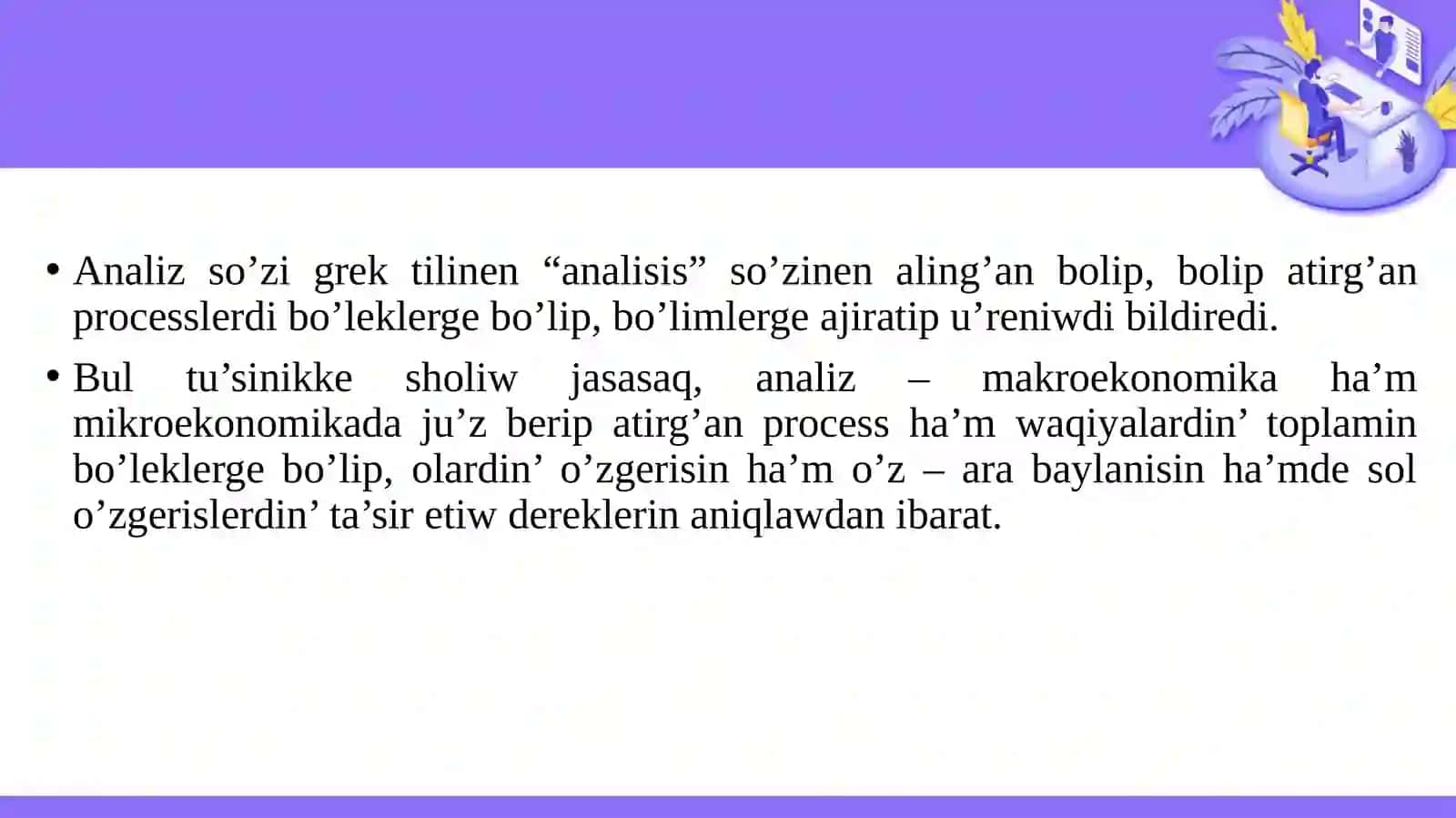 Ekonomikalıq analiz 3