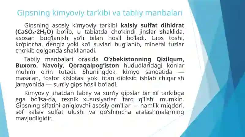 Gips ishlab chiqarish texnologiyasi 3
