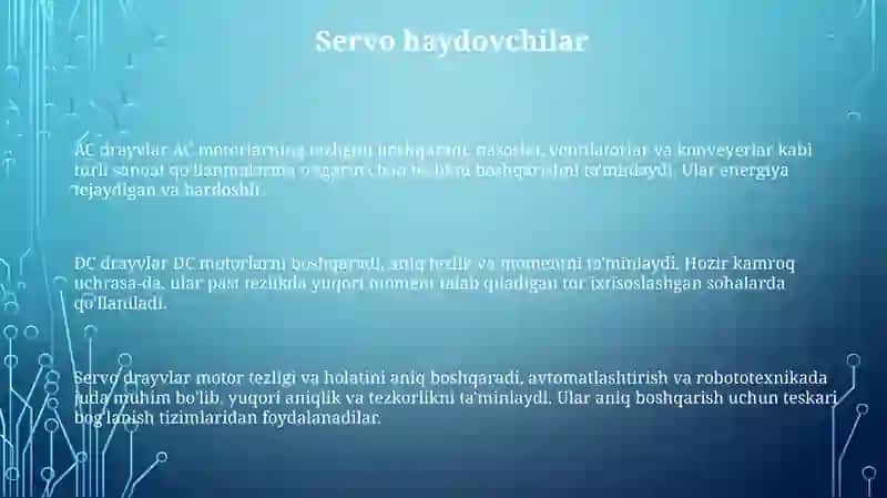 Elektr yurutma turlari 3