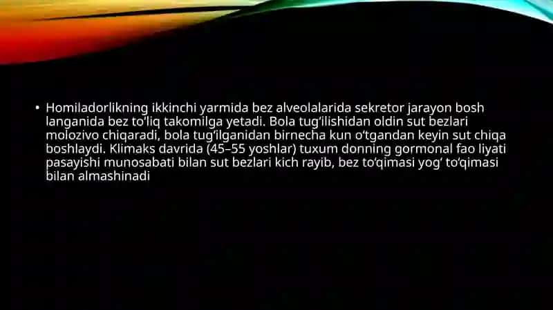Laktasiya–ona sutining ahamiyati 3