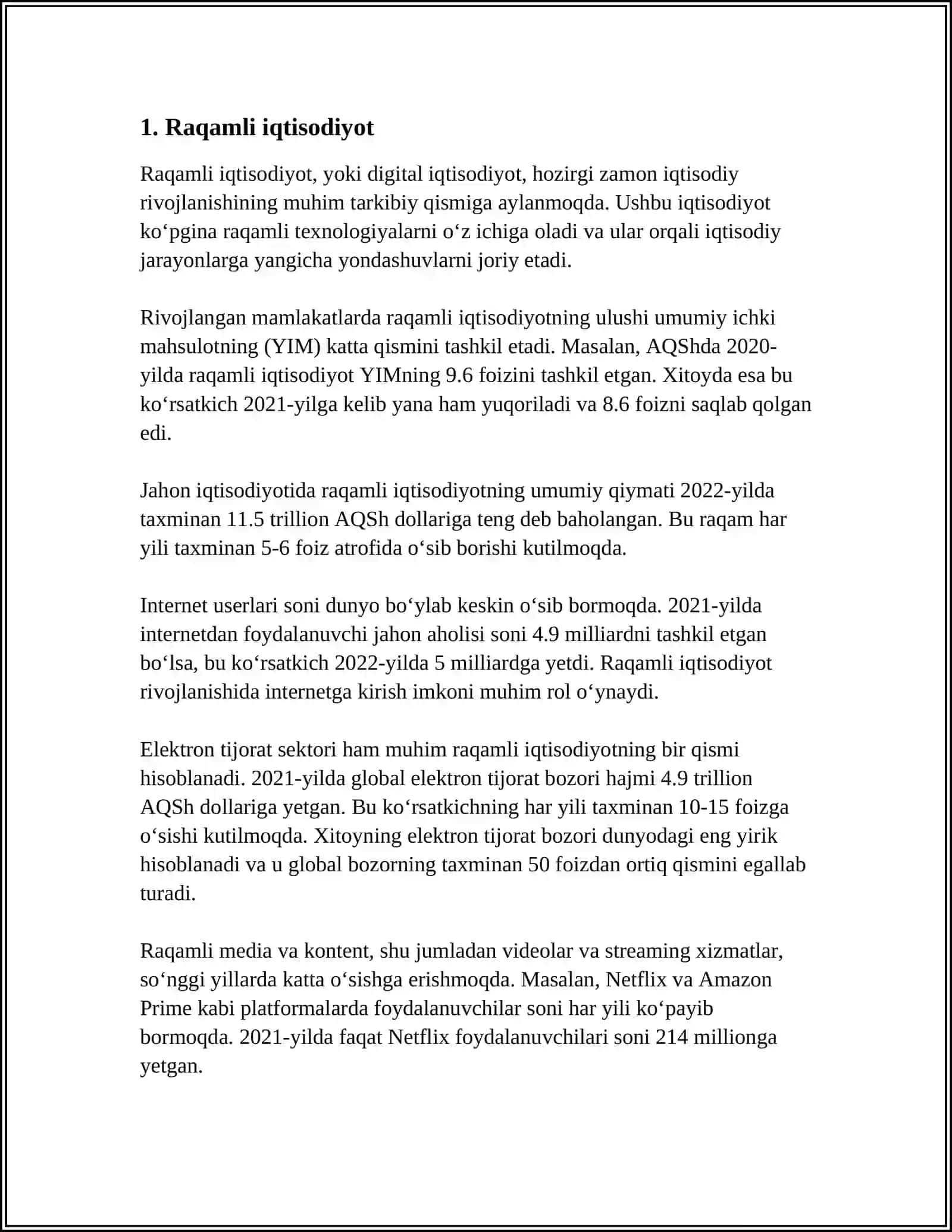 IQTISODIYOTDA AXBOROT KOMMUNIKATSION TEXNOLOGIYALAR VA TIZIMLAR 3