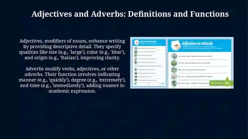 Mastering Adjectives and Adverbs: Enhancing Academic Writing 3