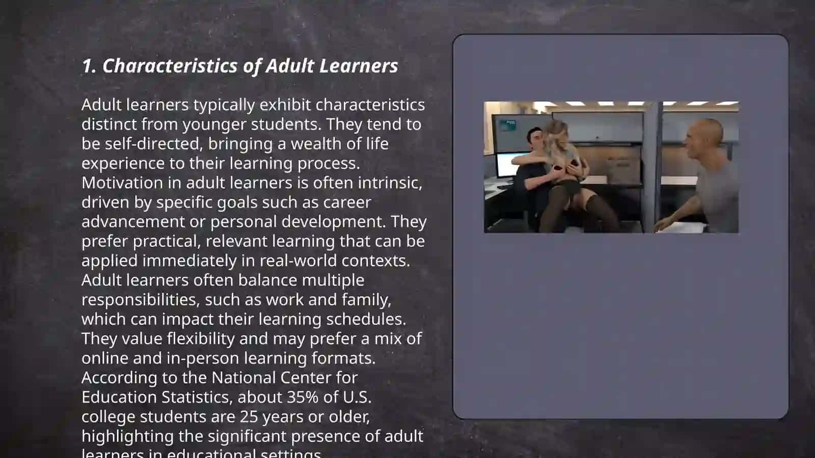 Characteristics of Adult Learners 3