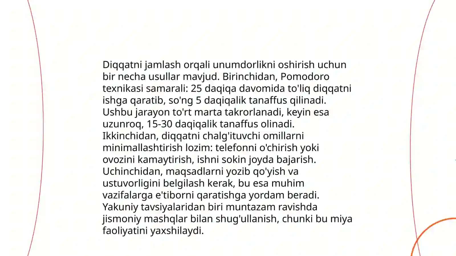 Diqqatni jamlash usullari 3