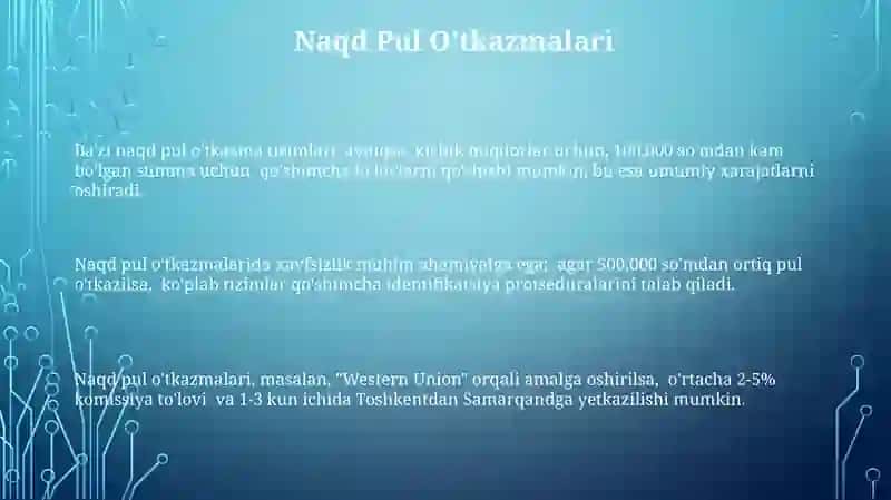 Bank o'tkazmalari turlari 3