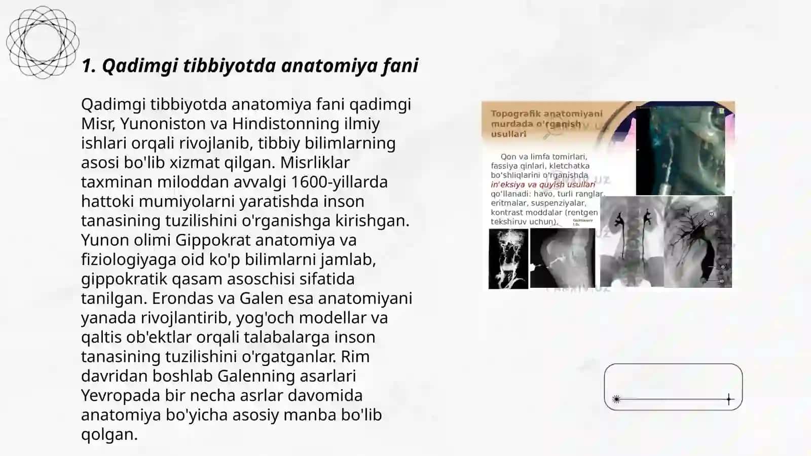 Anatomiya fanining rivojlanish tarixi 3