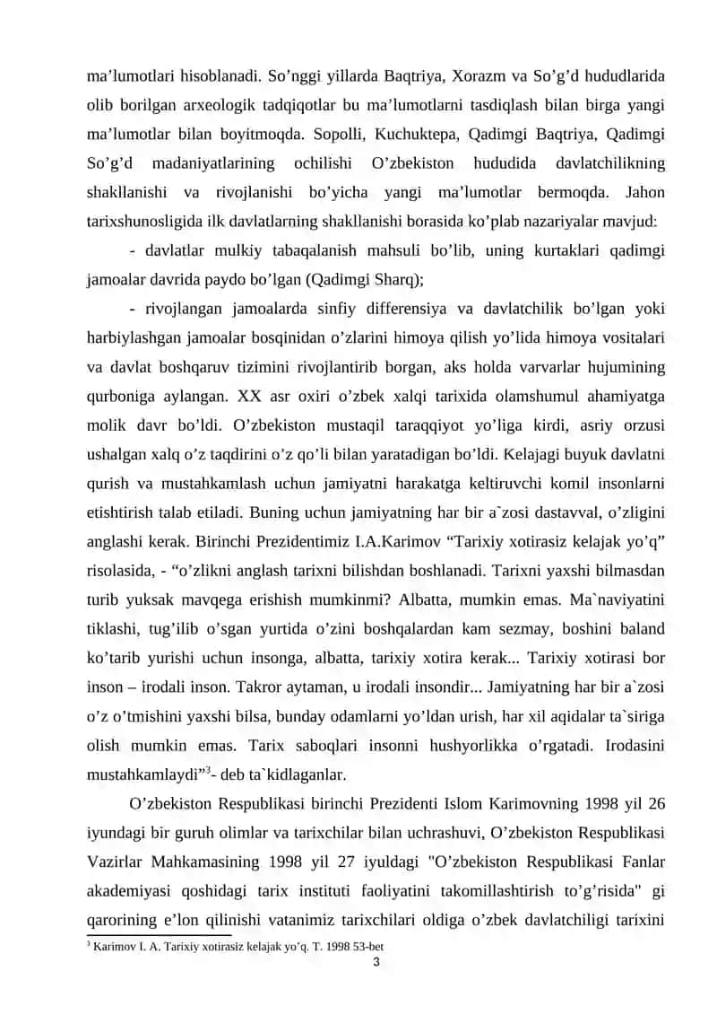 O’zbekiston davlatchiligi taraqqiyotida So’g’diyonaning tutgan o’rni 3