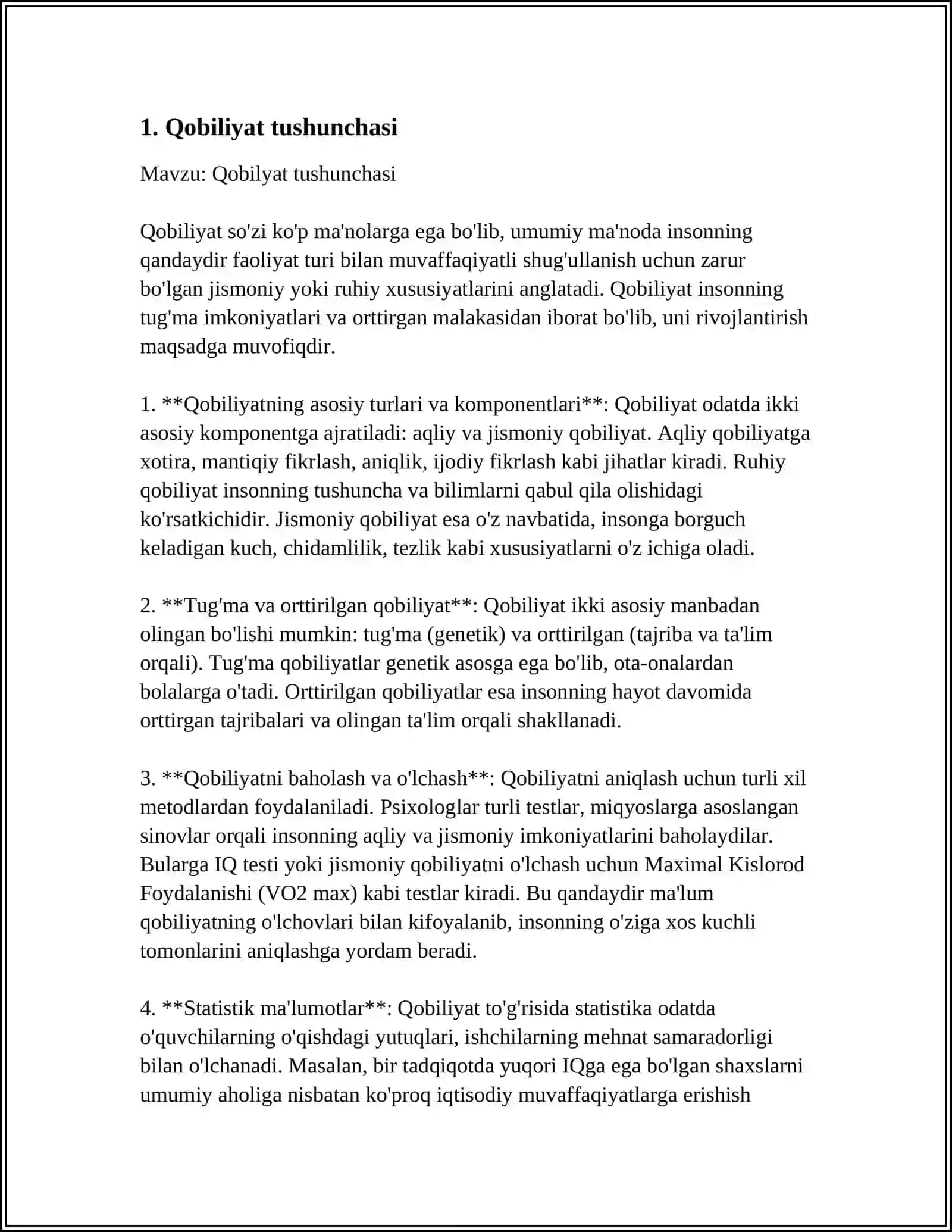 Qobilyat tushunchasi 3
