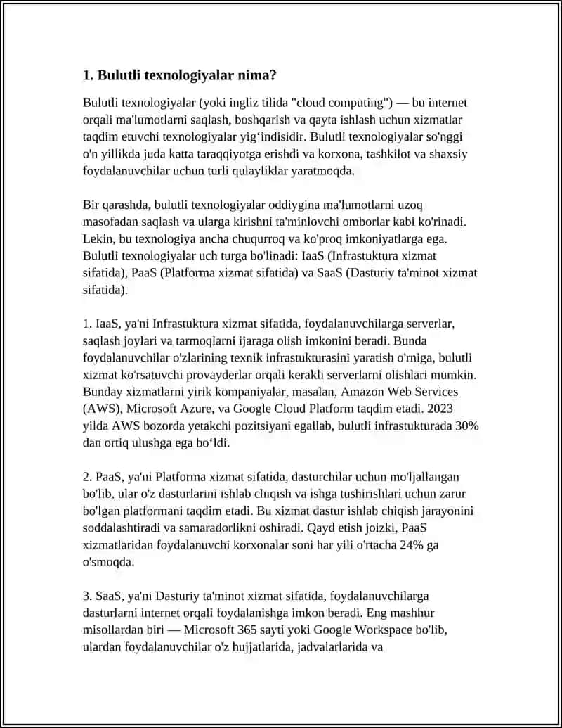 BULUTLI TEXNOLOGIYALARNING TA'LIMIY IMKONIYATLARI 3