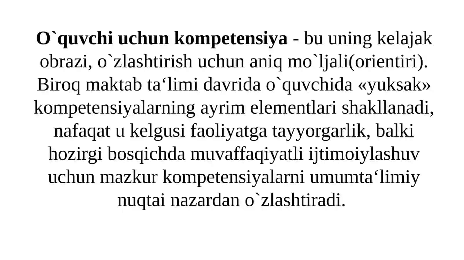 TAʼLIM MAZMUNI. DAVLAT TAʼLIM STANDARTI 3