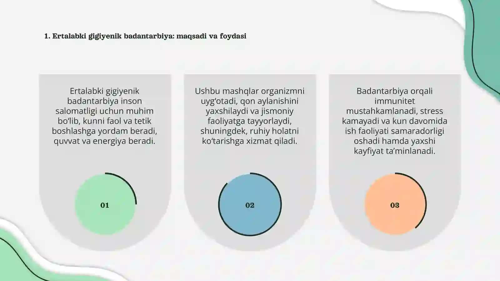 Ertalabki gigiyenik badantarbiya 3