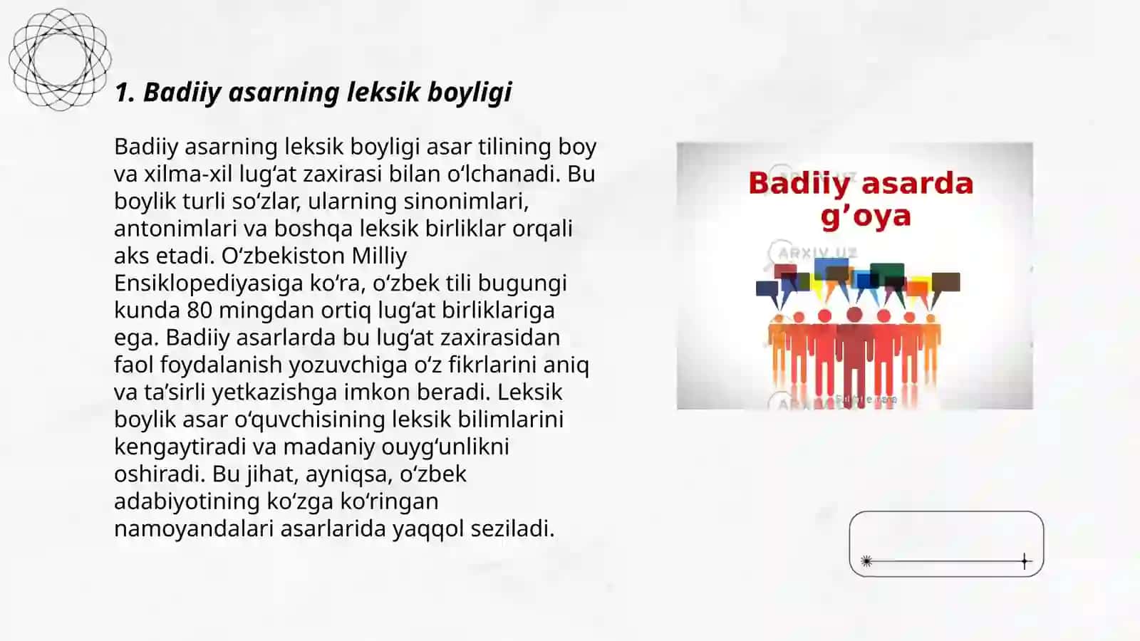 Badiiy asar tilining o‘ziga xos xususiyatlari 3