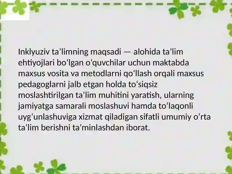 Inklyuziv ta'lim metodi va usullari 3