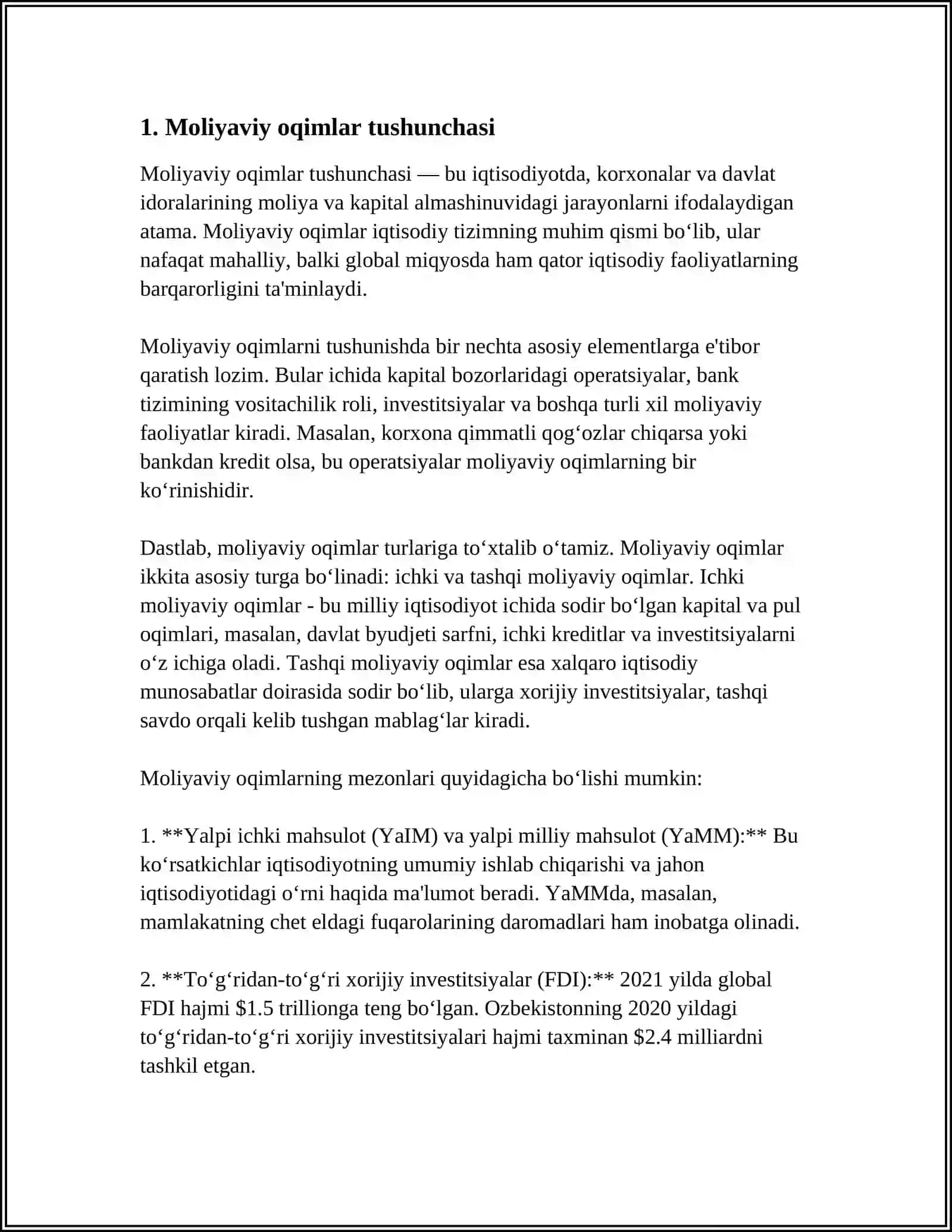 MOLIYAVIY OQIMLAR VA ULARNI BOSHQARISH 3