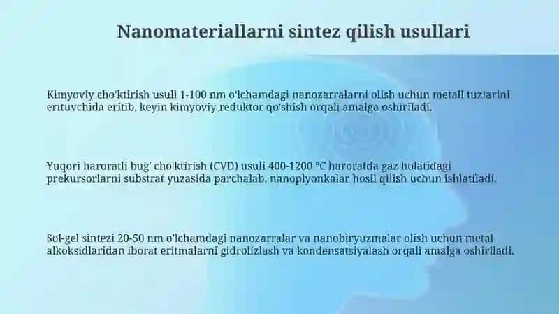 Nano materialolish vaularning xossalari 3