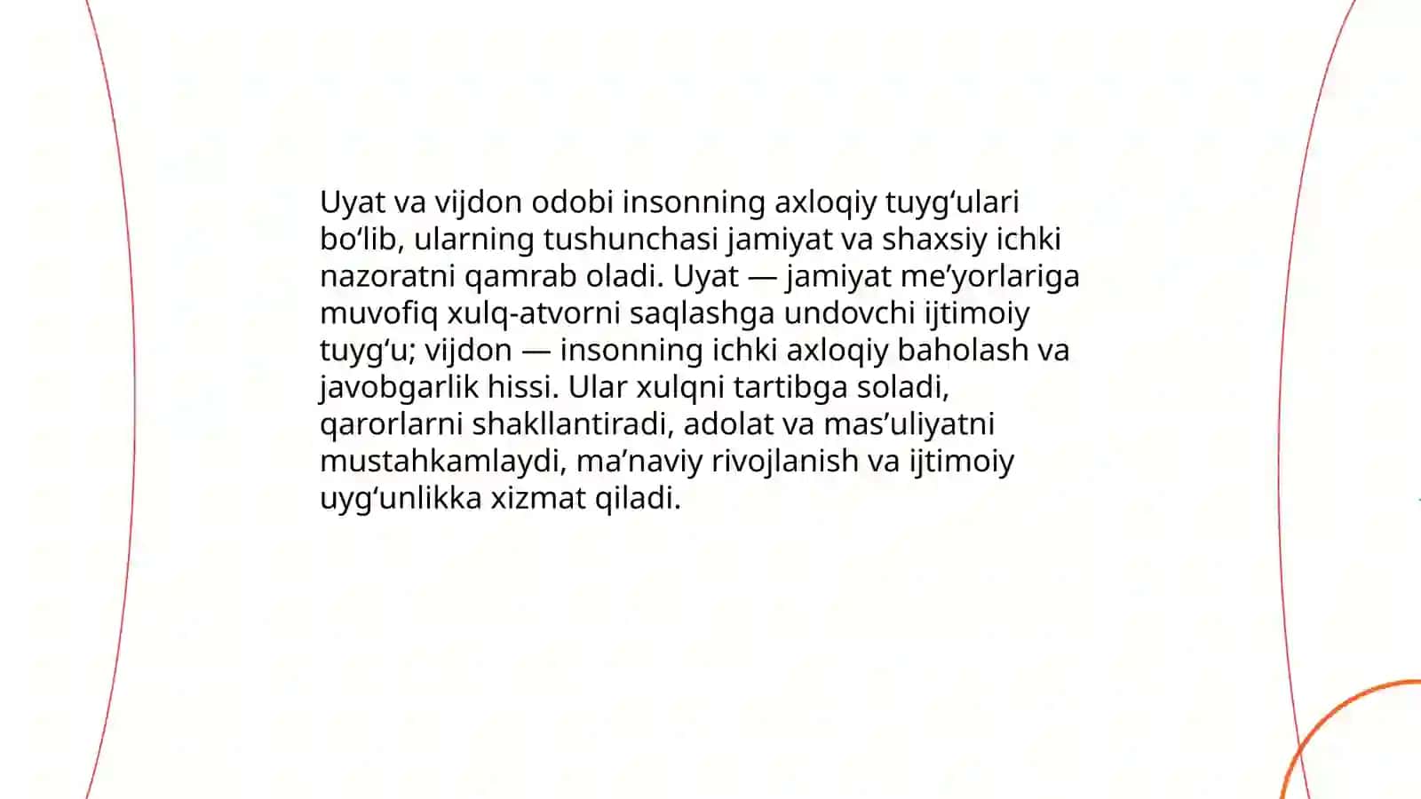 Uyat va vijdon odobi 3