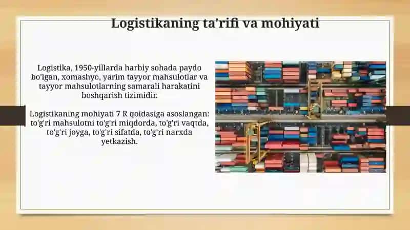 Logistikaning konseptual masalalari 3