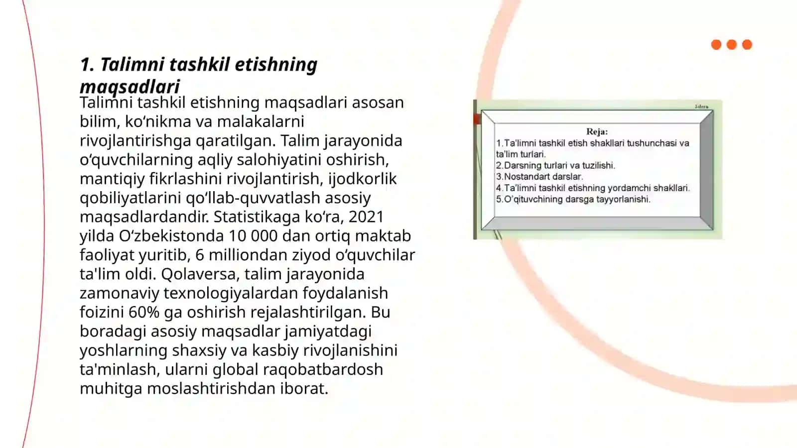 Talimni tashkil etish va turlari 3