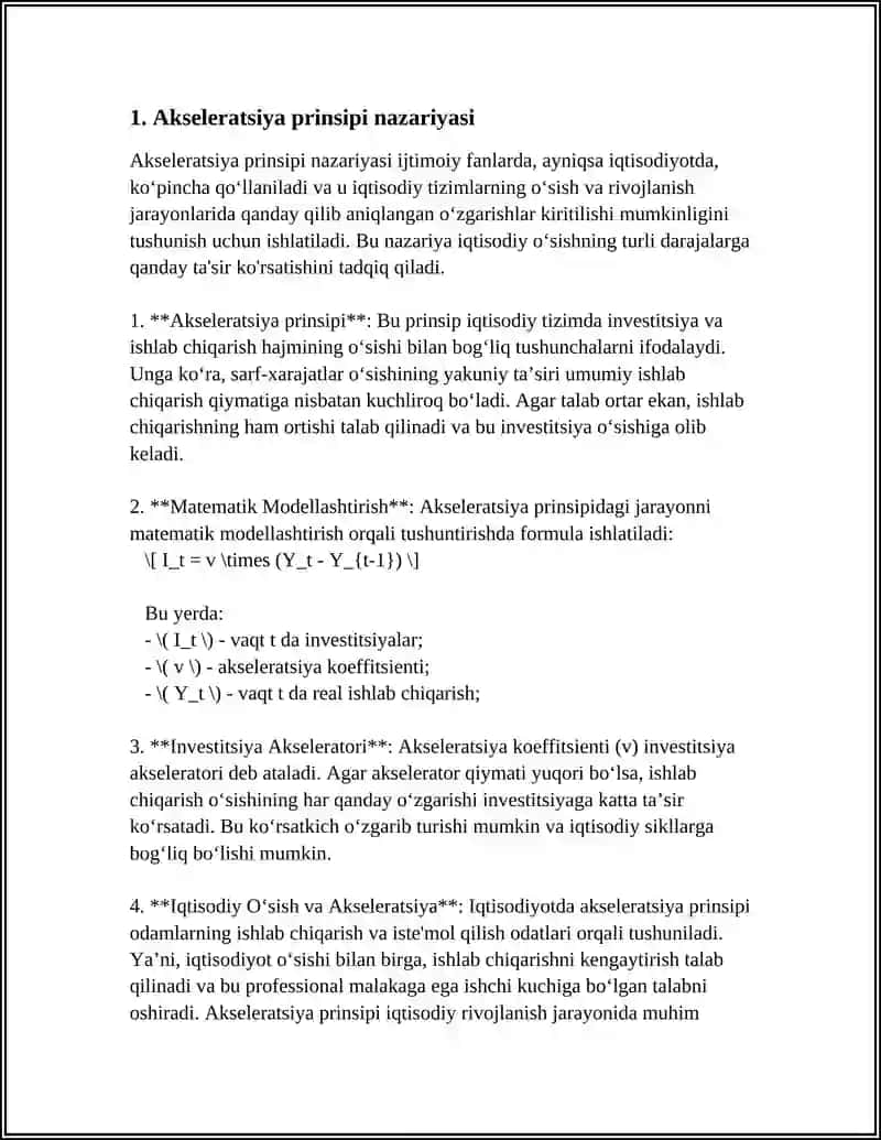 AKSELERATSIYA PRINSIPI 3