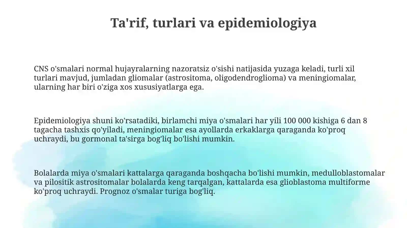 Markaziy nerv sistemasi va umurtqa o‘smalari 3