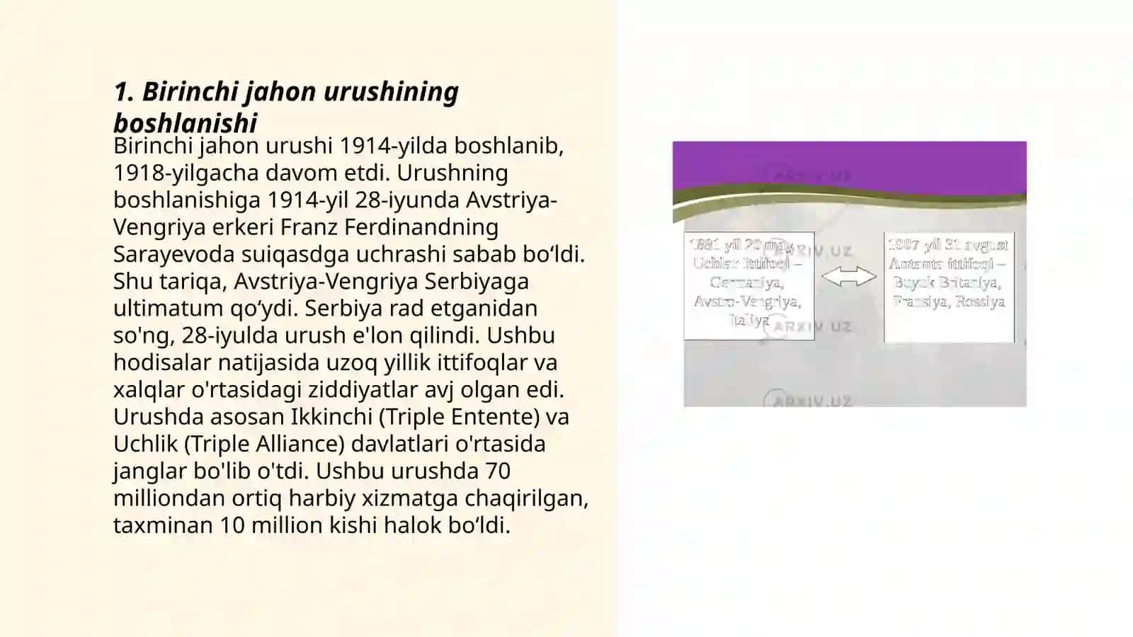 Birichi jahon urushi va uning Turkistonga tasiri 3
